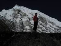 Josh with Langtang Lirung in the background. (Category:  Travel)