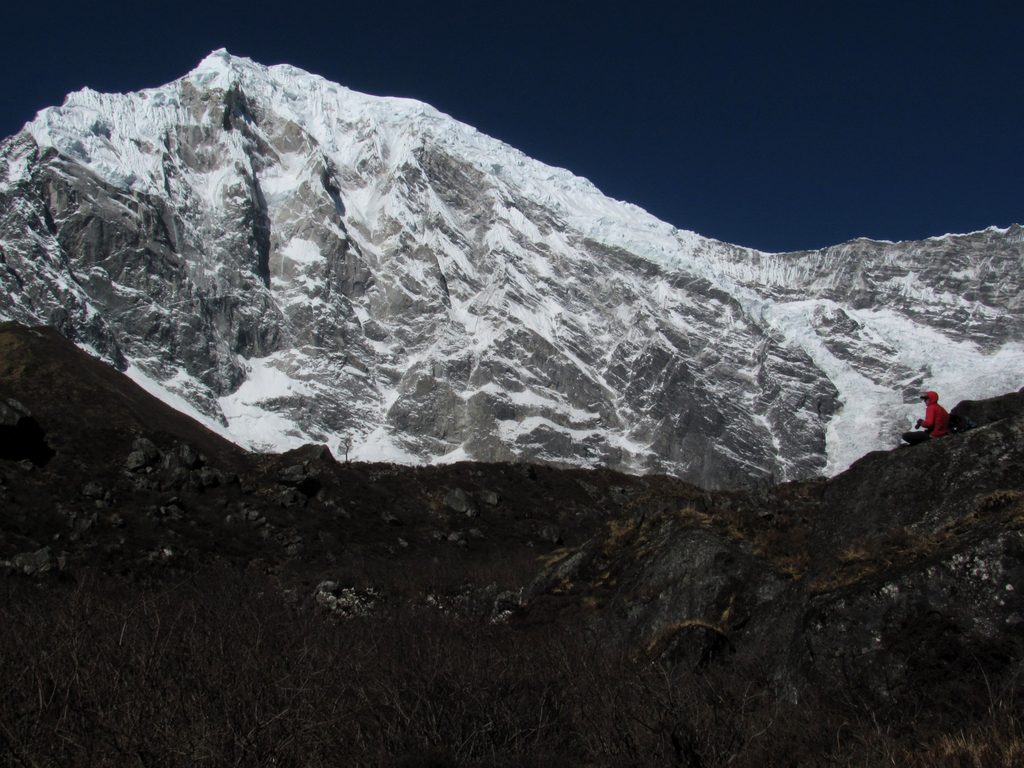 Josh with Langtang Lirung in the background. (Category:  Travel)