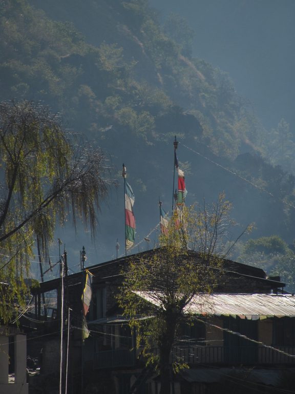 Beginning the hike into the Langtang valley. (Category:  Travel)