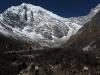 Josh in front of Langtang Lirung. (Category:  Travel)