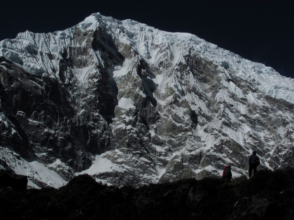 Josh and Dave in front of Langtang Lirung. (Category:  Travel)
