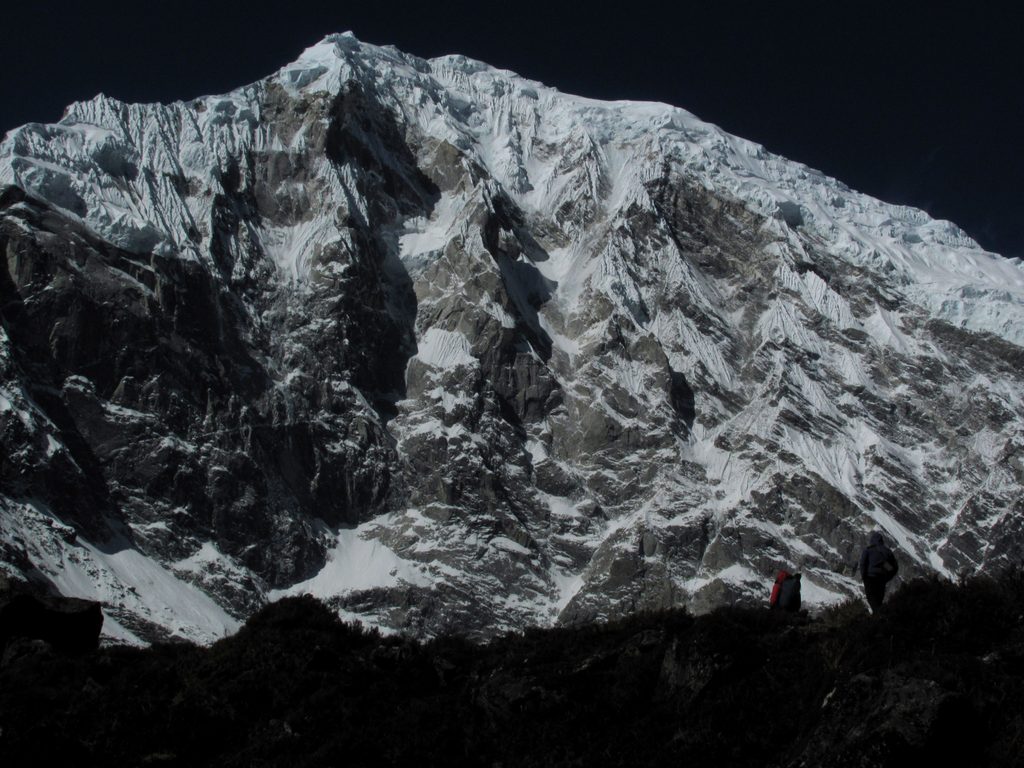 Josh and Dave in front of Langtang Lirung. (Category:  Travel)