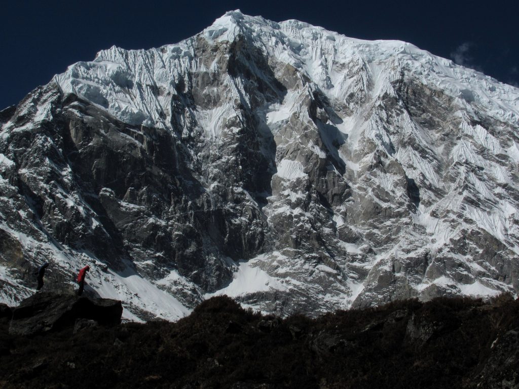 Josh and Dave in front of Langtang Lirung. (Category:  Travel)