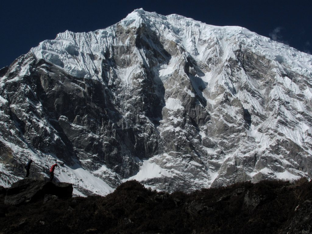 Josh and Dave in front of Langtang Lirung. (Category:  Travel)