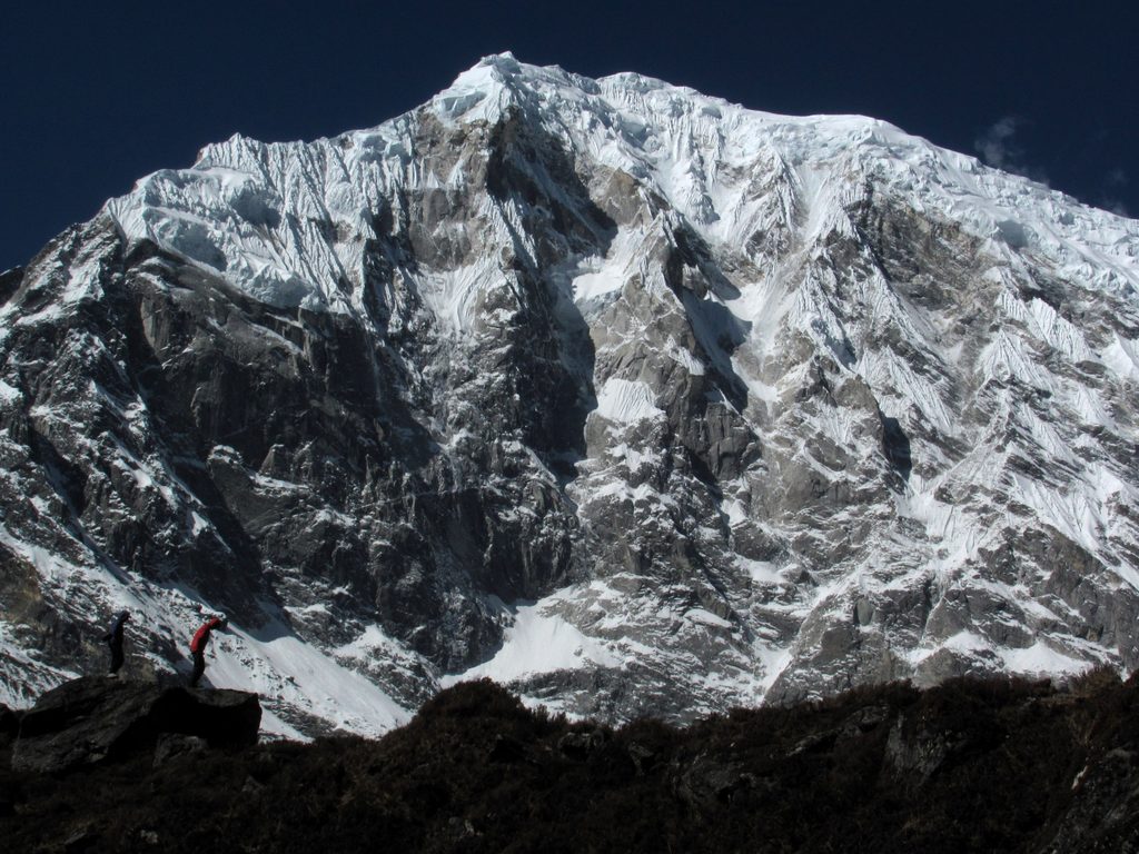 Josh and Dave in front of Langtang Lirung. (Category:  Travel)