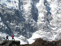 Josh and Dave in front of Langtang Lirung. (Category:  Travel)