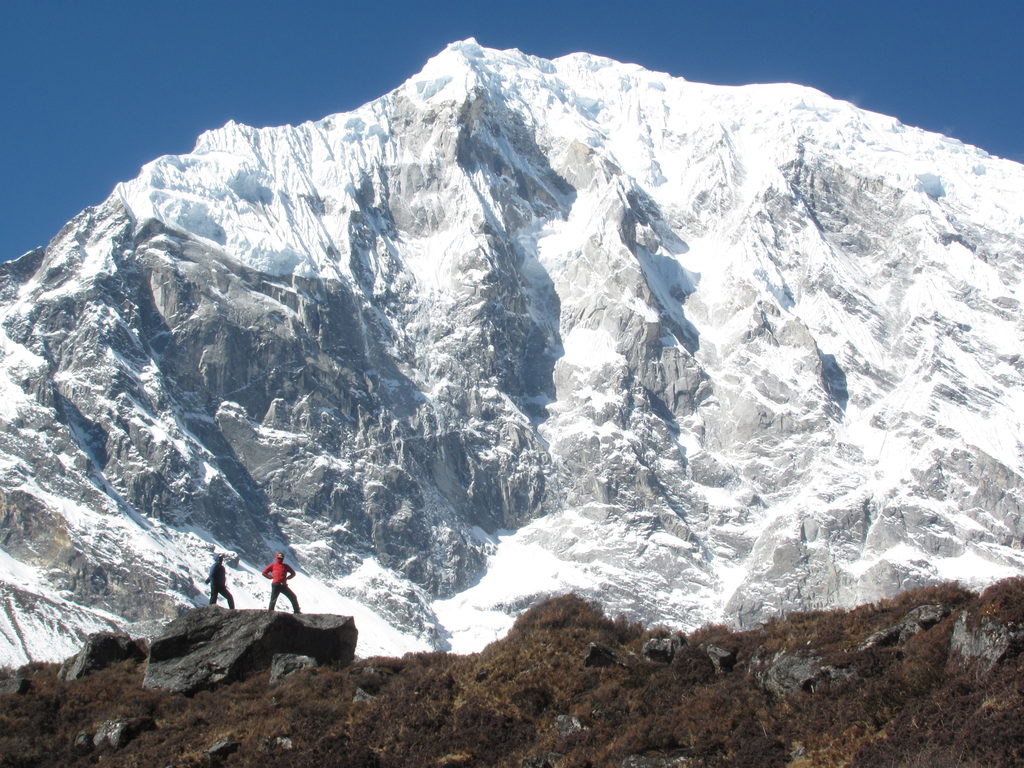 Josh and Dave in front of Langtang Lirung. (Category:  Travel)