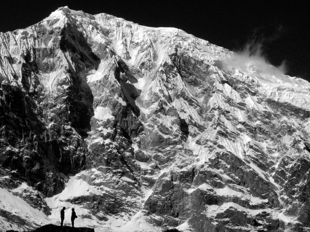 Josh and Dave in front of Langtang Lirung. (Category:  Travel)