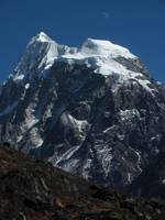 Moon rising over Langshisa Ri (6151m). (Category:  Travel)