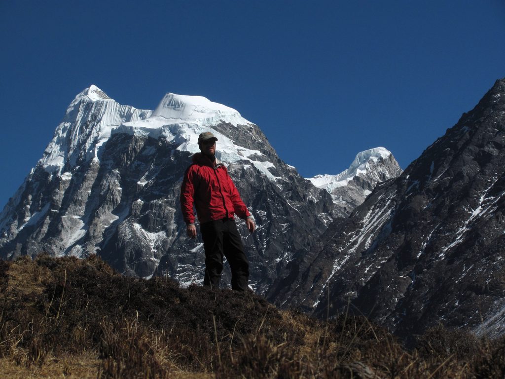 Self portrait in front of Langshisa Ri. (Category:  Travel)