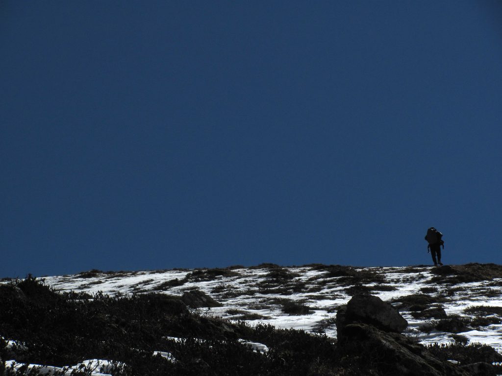 Dave heading up Tserko Ri. (Category:  Travel)