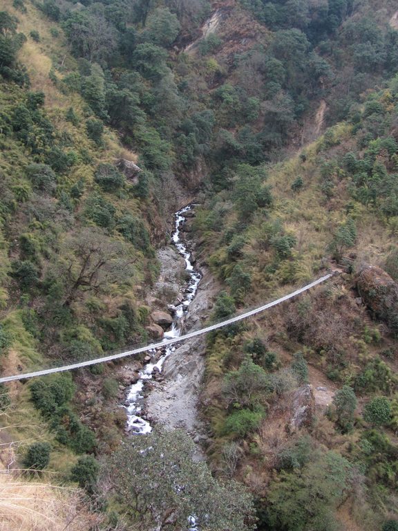 Bridge to Thulo Shyaphru. (Category:  Travel)