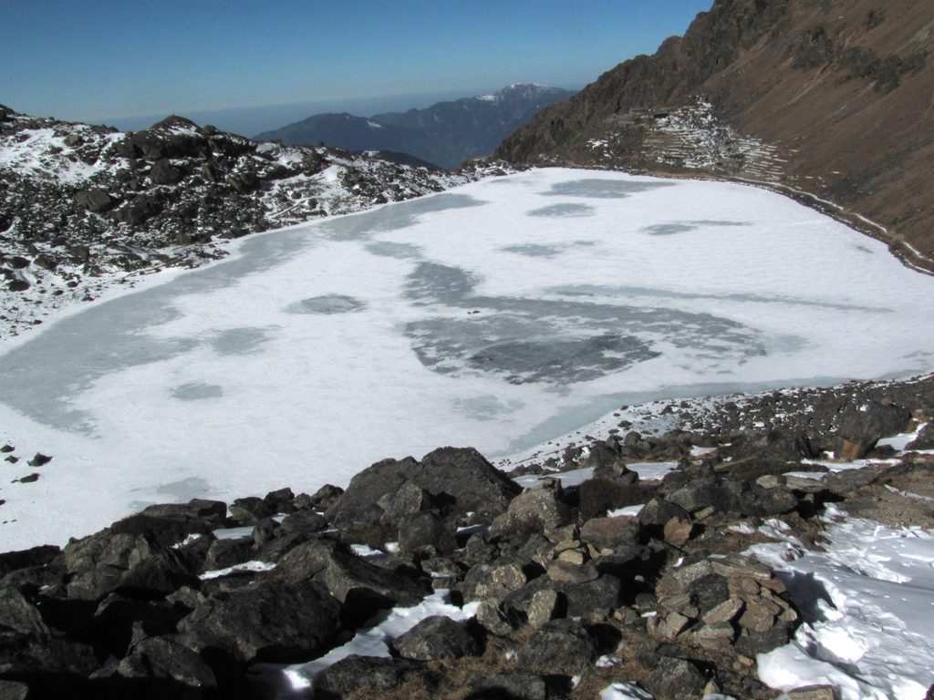 Gosain Kund viewed from above. (Category:  Travel)