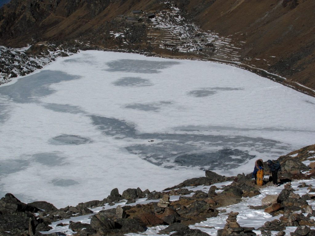 Dave and Josh hiking up to Laurebina Pass. (Category:  Travel)