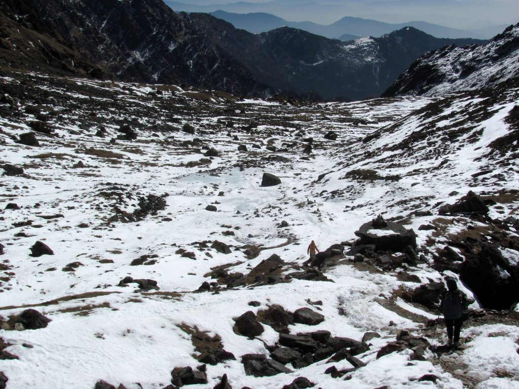 Descending from the Laurebina Pass. (Category:  Travel)