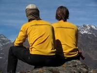 Dave and Josh modeling Urja's Alliance Adventure shirts. (Category:  Travel)