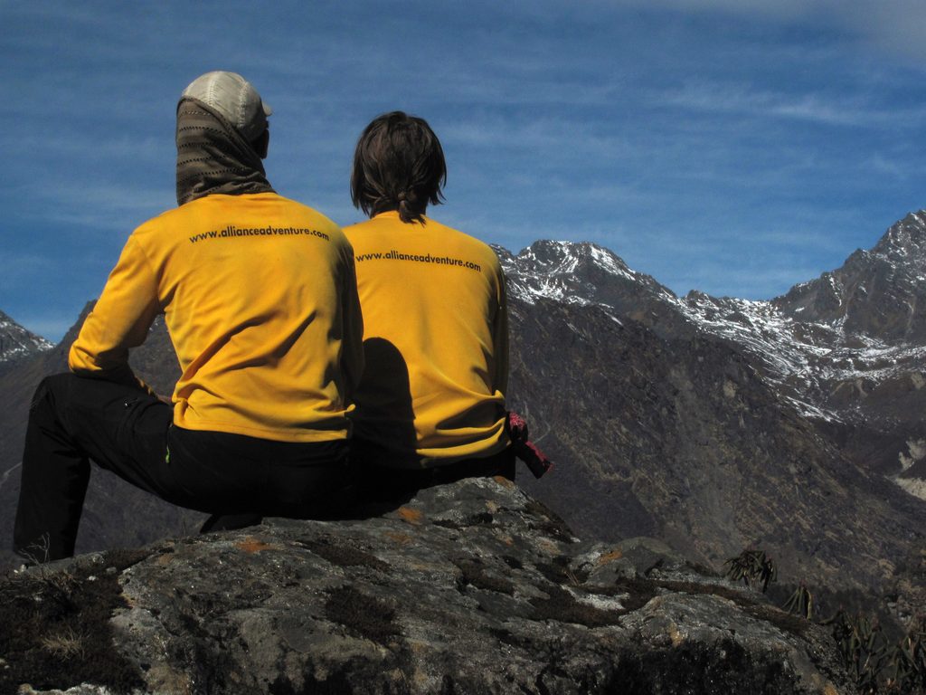 Dave and Josh modeling Urja's Alliance Adventure shirts. (Category:  Travel)