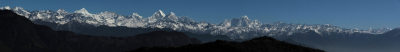 Panorama of the entire Langtang range. (Category:  Travel)