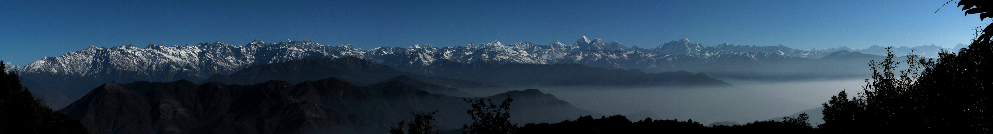 Panorama north upon entering Shivapuri Nagarjun national park. (Category:  Travel)