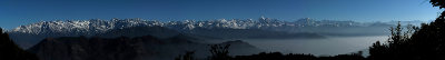 Panorama north upon entering Shivapuri Nagarjun national park. (Category:  Travel)