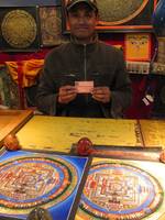 Anil and his Thangka art. (Category:  Travel)