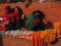 Kathmandu Durbar Square.  The flowers were for some festival. (Category:  Travel)