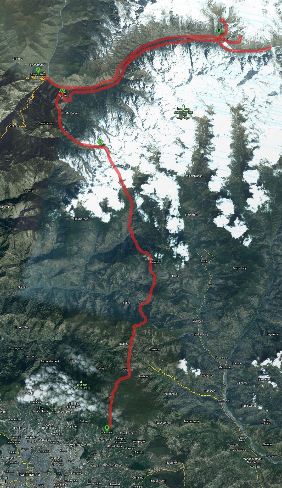 Trekking Route: (Category:  Travel)