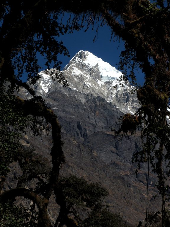 First view of Langtang II (6571m) (Category:  Travel)