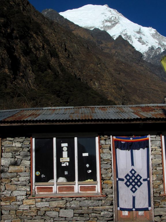 Langtang II behind Lovely Lodge. (Category:  Travel)