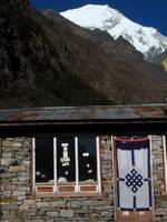 Langtang II behind Lovely Lodge. (Category:  Travel)