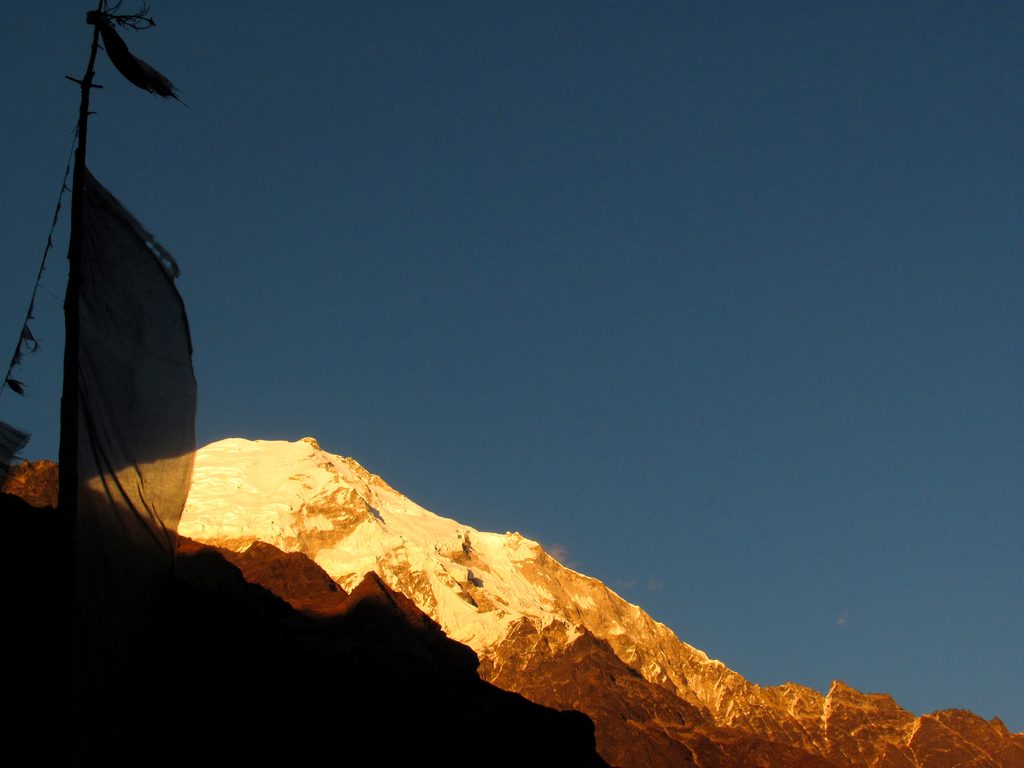 Langtang II at sunset. (Category:  Travel)