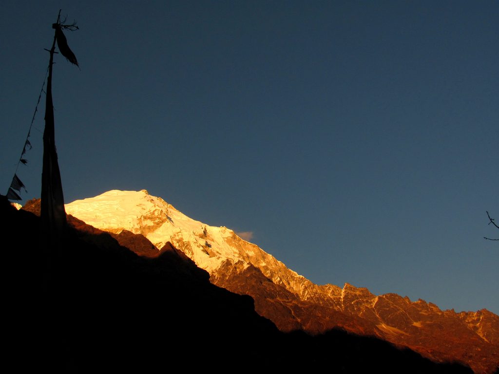 Langtang II at sunset. (Category:  Travel)