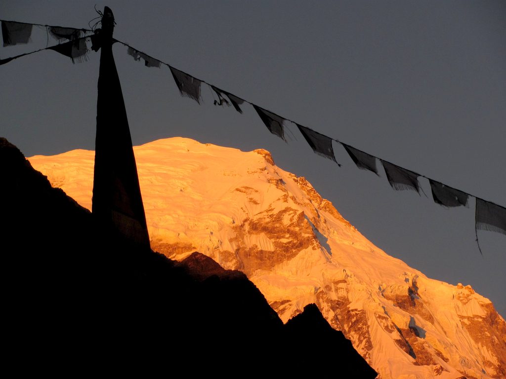 Langtang II at sunset. (Category:  Travel)