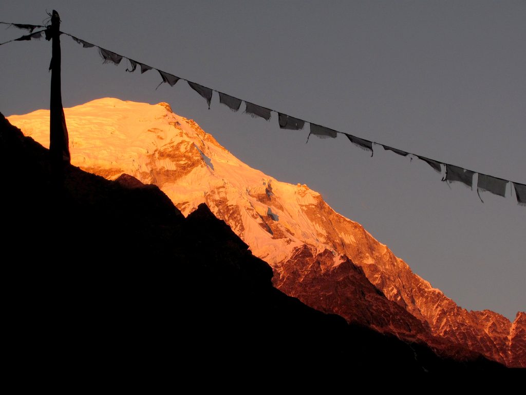 Langtang II at sunset. (Category:  Travel)