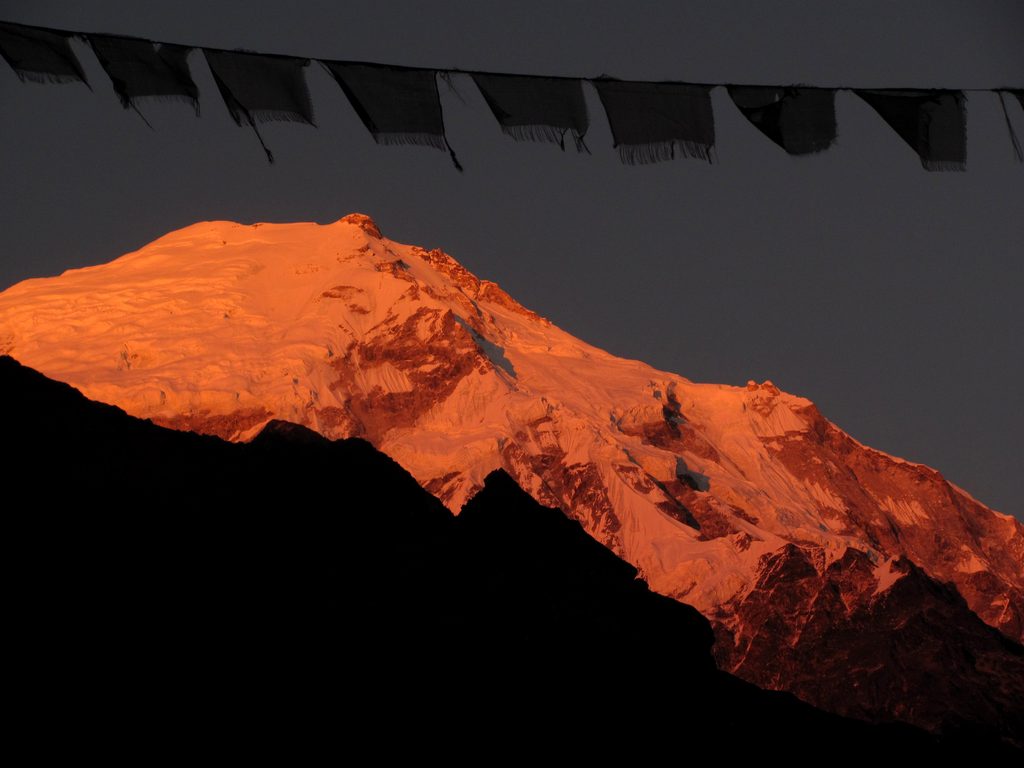 Langtang II at sunset. (Category:  Travel)