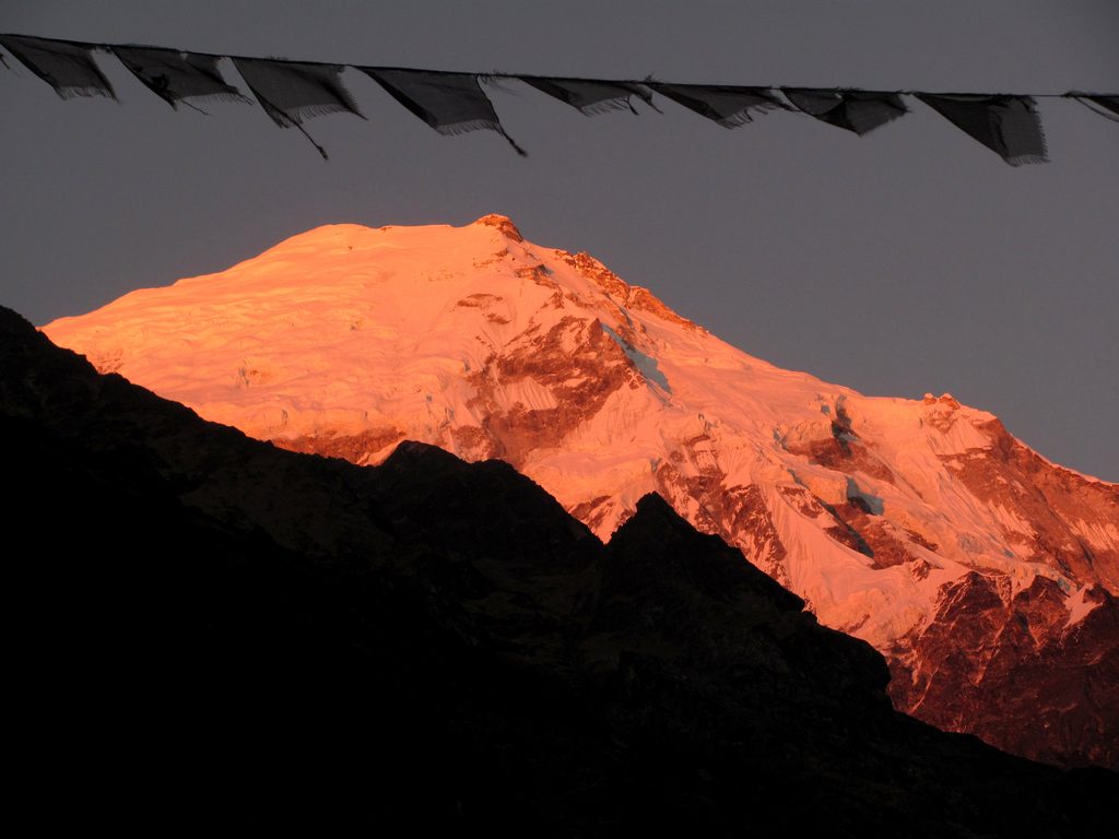 Langtang II at sunset. (Category:  Travel)