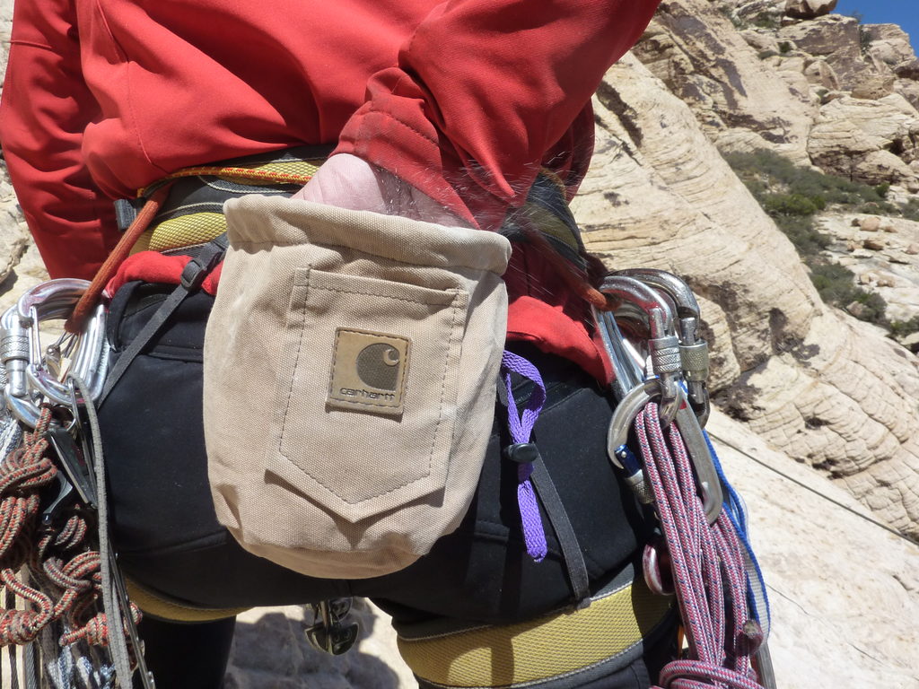 The chalk bag that Emily made for me! (Category:  Rock Climbing)