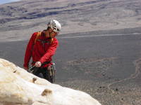 Belaying at the top of Johnny Vegas. (Category:  Rock Climbing)