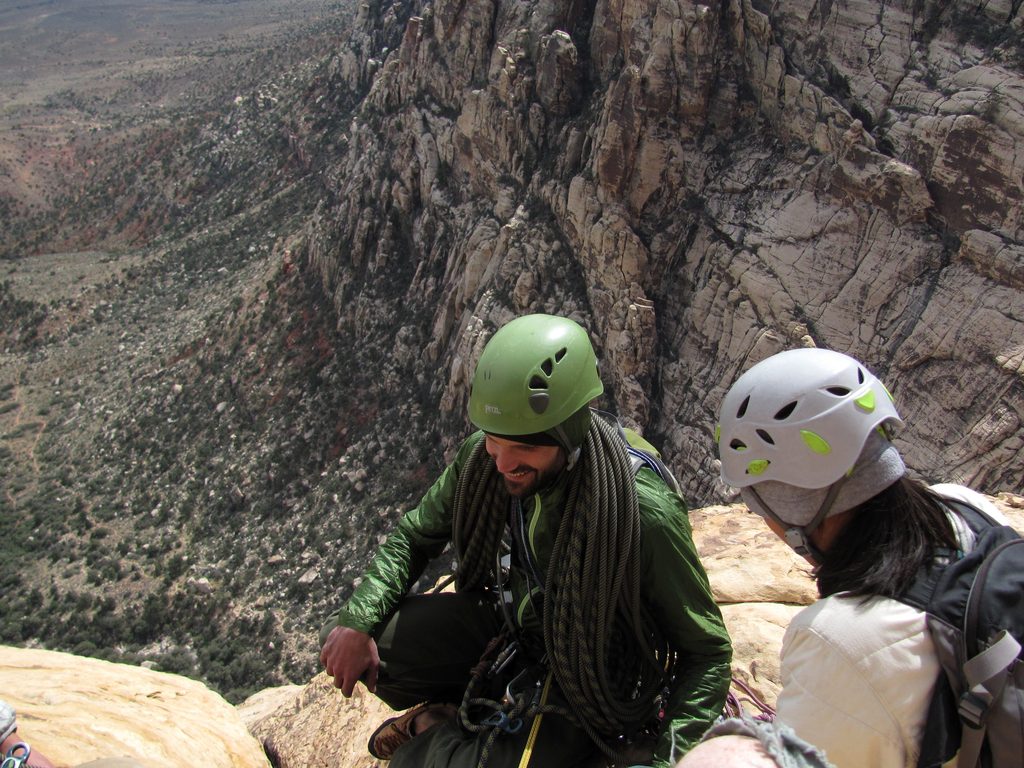 Josh and Allison atop Solar Slab. (Category:  Rock Climbing)