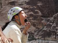 Allison on Cookie Monster. (Category:  Rock Climbing)