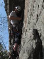 Me leading Land's End. (Category:  Rock Climbing)