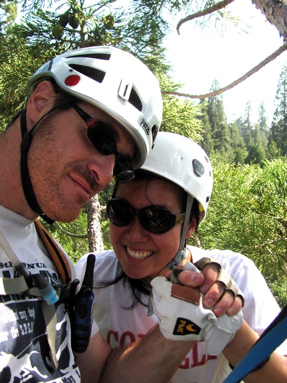 Me and Nicole in the mini giant sequoia. (Category:  Tree Climbing)