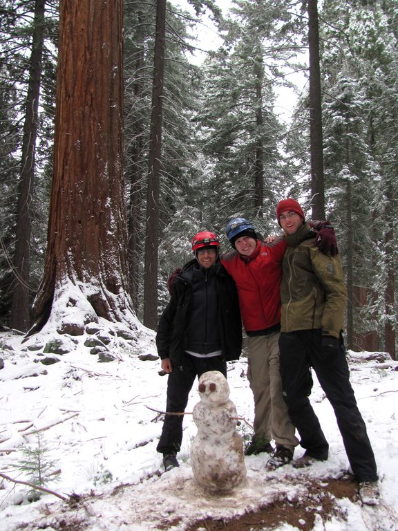 Jerry, Jake and Simon with mini-Simon. (Category:  Tree Climbing)