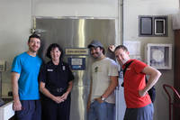 At the seed bank. Me, Teri, Colin and Jake. (Category:  Tree Climbing)