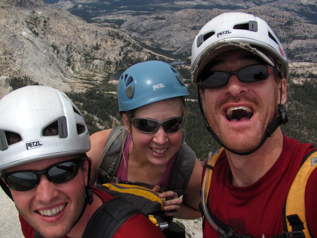 On the summit of Cathedral Peak. (Category:  Rock Climbing)