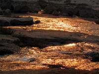 Smoke from a distant forest fire gave us a stunning sunset. (Category:  Rock Climbing)