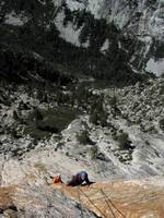 Mike and Beth about midway up the climb. (Category:  Rock Climbing)