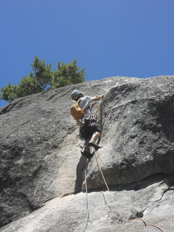 Now just pull up and mantle. (Category:  Rock Climbing)