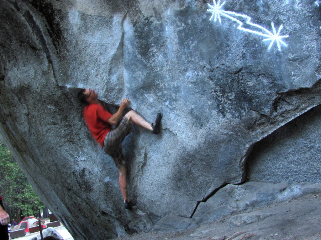 Me on Midnight Lightning. (Category:  Rock Climbing)