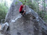 Mike sending... Midnight Lightning... really?  Wow! (Category:  Rock Climbing)